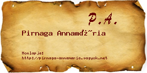 Pirnaga Annamária névjegykártya