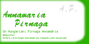 annamaria pirnaga business card
